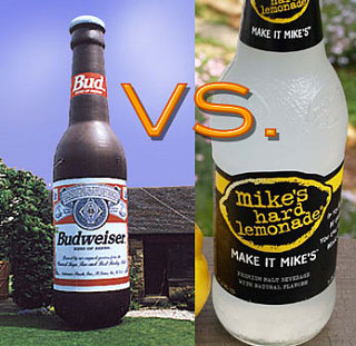 Which drink contains FEWER calories?