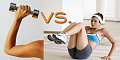 Which do you like LESS: Arm work or Ab work?