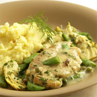 Healthy Dinner Idea: Chicken With Snap Peas and Spring Herbs