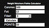 Weight Watchers Points Calculator Online