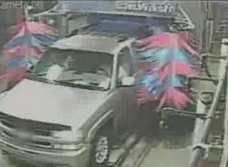 Man Opens Door In Car Wash