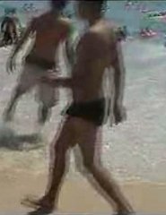 Dude Walks On Beach With Erection