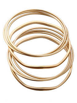 GUESS: Women Accessories: Jewelry: Bracelets: Gold Bangle Set
