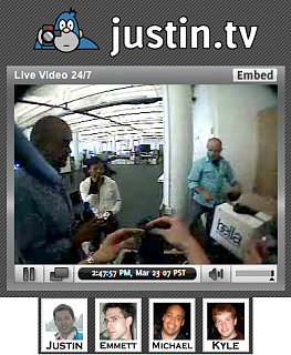 Live Blogging 24/7: Justin.tv