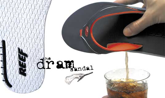 Totally Geeky or Geek Chic? Sandals With Built-in Flask
