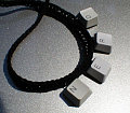 Totally Geeky or Geek Chic? Crochet Keyboard Choker Necklace
