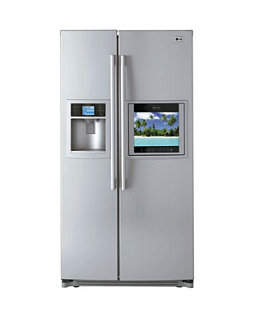 LG Refrigerator - TV, Remote Control, Kitchen Sink