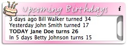 Download of the Day: Upcoming Birthdays