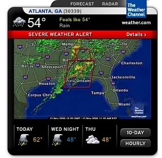 Download Of The Day: Weather Channel Mac Widget