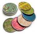 Totally Geeky or Geek Chic? Circuitboard Coasters