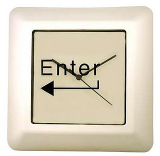 Enter Key Wall Clock: Totally Geeky or Geek Chic? 