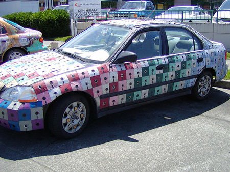 1998 Honda Civic Gets Floppy Disk Body Job