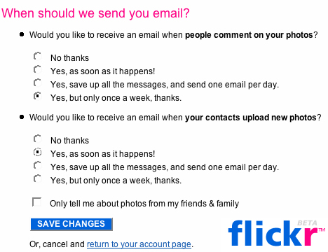 Geek Tip: Get Flickr Email Notifications 