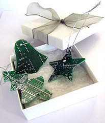 Circuitboard Ornament Set: Love or Leave?