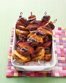 Fast, Easy, Delicious Dinner: Barbecued Pork and Apple Kebabs