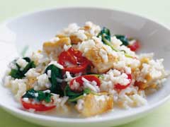 Quick, Easy, Delish Dinner: Chicken and Spinach Risotto