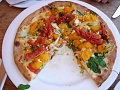 Rainbow Tomato Pizza