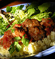 Fast & Easy Dinner: Moroccan Meatballs Over Couscous