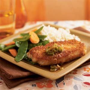Fast & Easy Dinner: Wasabi and Panko-Crusted Pork With Gingered Soy Sauce Fast & Easy Dinner: Wasabi and Panko-Crusted Pork With Gingered Soy Sauce