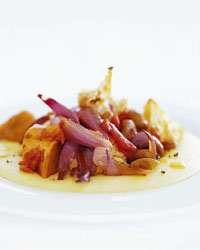 Fast & Easy Dinner: Polenta With Beans and Roasted Vegetables