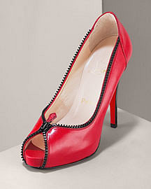 Christian Louboutin Caracolo Patent Zip Pump