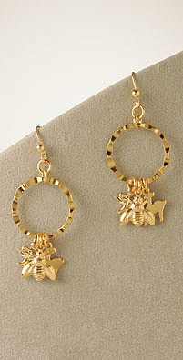 On Sale: Yochi Design Animal Charm Hoop Earrings 