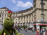 Froggie is wandering in the city.. but where is he?