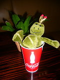 Yes yes.. Baby Froggie is having a Coca Cola Bath time