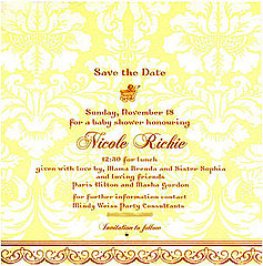 Celebaby: Nicole Richie's Baby Shower Invitation Celebaby: Nicole Richie's Baby Shower Invitation