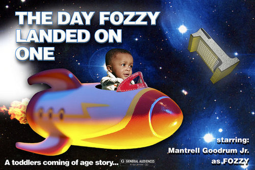 Fozzy's Birthday Pics - The day Fozzy Landed on One