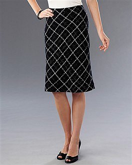 Diamond Weave Pencil Skirt