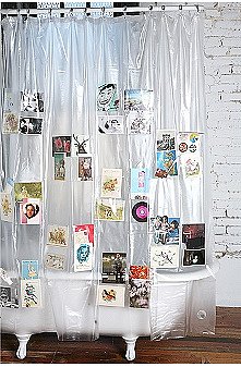 UrbanOutfitters.com > Vinyl Pockets Shower Curtain