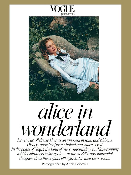 Alice in Wonderland by Annie Leibovitz for Vogue Alice in Wonderland by Annie Leibovitz for Vogue