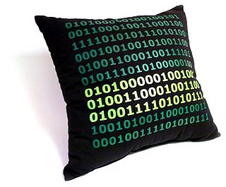 Binary Code Pillow: Totally Geeky or Geek Chic?