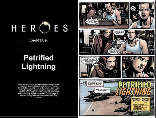 HEROES Graphic novel Chapter 54: Petrified lighting.