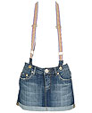 Denim suspender skirt