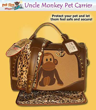 Uncle Monkey Pet Carrier by Pet Flys at Precious Pets Paradise