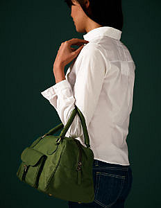 Squashy Leather Handbag by Boden