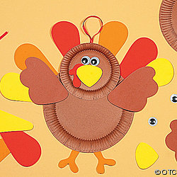 Paper Plate And Foam Turkey Craft Kit