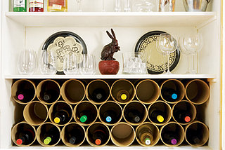 DIY: A Mailing-Tube Wine Rack
