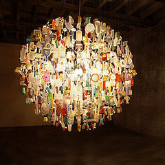 Stuart Haygarth's Found Object Chandeliers