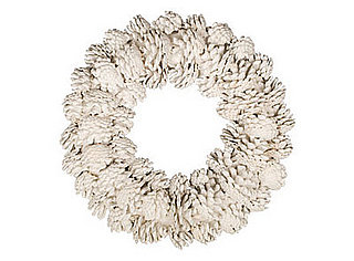 DIY: White Pinecone Wreath