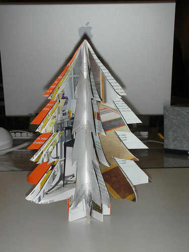 DIY: Recycled Catalog Christmas Trees