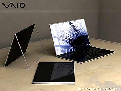 Glass Computer Screens on Holographic Glass Screen On Sony Vaio Zoom Laptop