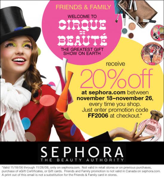 Friends and Family Discounts: Sephora