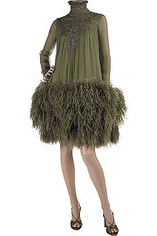Alexander McQueen Feather Hem Dress:  Love It or Hate It?