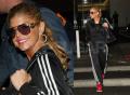 Fergie Arrives at LAX, Early 90s Rap Video Set