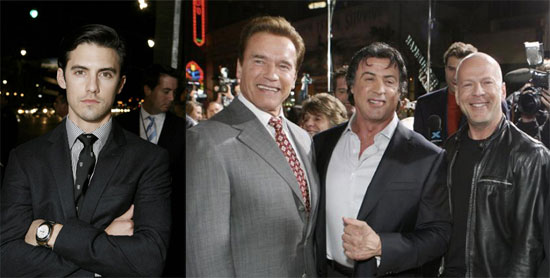 Arnold, Bruce and Sly Come out For Rocky