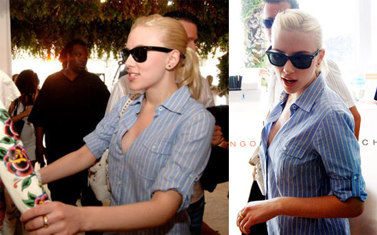 Justin Plays the Field With Scarlett at the Super Bowl