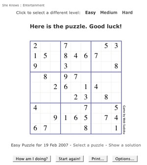 Relax Already:  Play Suduko Online
